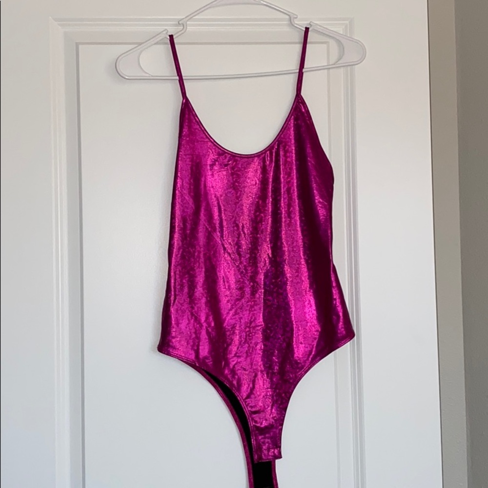 Pink Metallic Bodysuit
